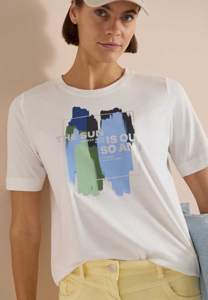 CECIL Kurzarmshirt Sommershirt mit Print – Bild 4 von 5
