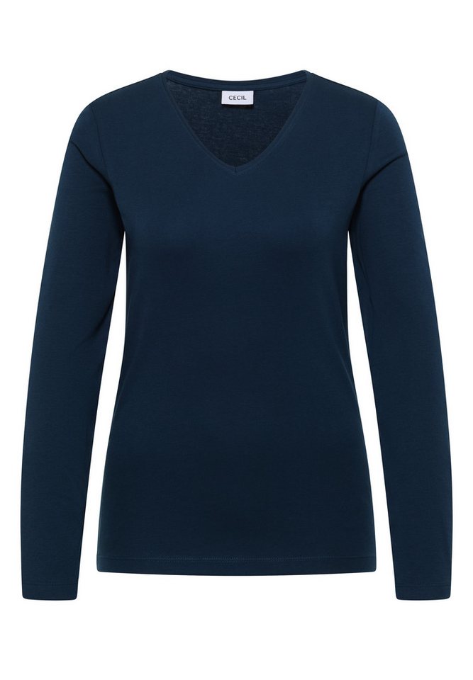 CECIL Langarmshirt aus reiner Baumwolle – Bild 4 von 5