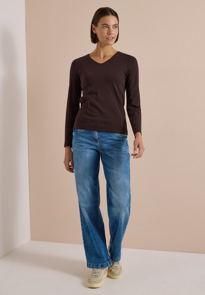 CECIL Langarmshirt aus reiner Baumwolle – Bild 3 von 5