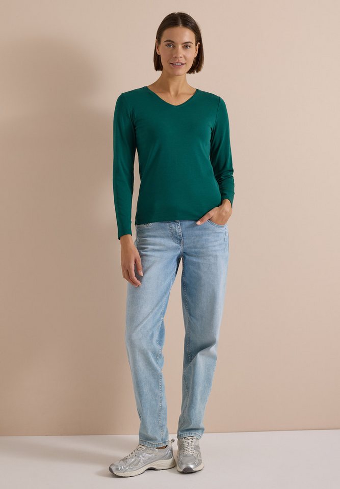CECIL Langarmshirt aus reiner Baumwolle – Bild 3 von 5