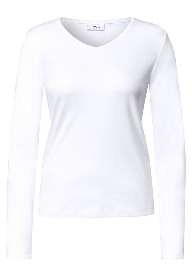 CECIL Langarmshirt aus reiner Baumwolle – Bild 4 von 5