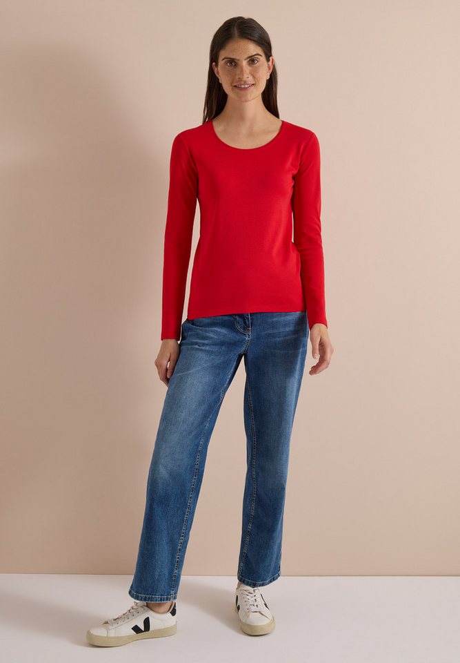 CECIL Langarmshirt aus reiner Baumwolle – Bild 3 von 5