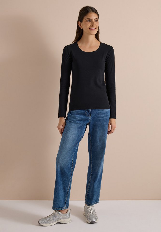 CECIL Langarmshirt aus reiner Baumwolle – Bild 3 von 5