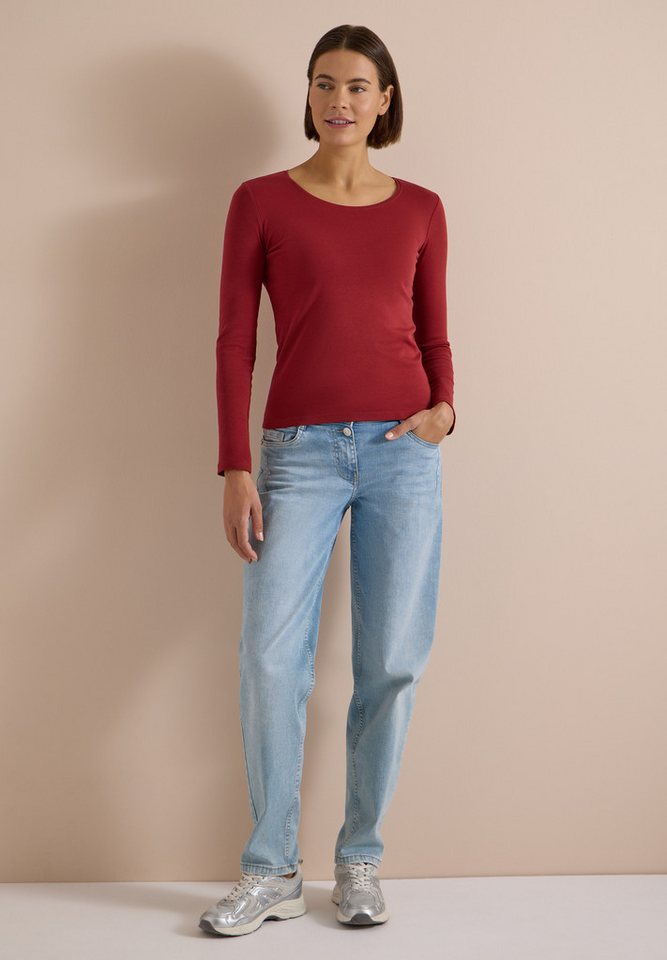 CECIL Langarmshirt aus reiner Baumwolle – Bild 3 von 5