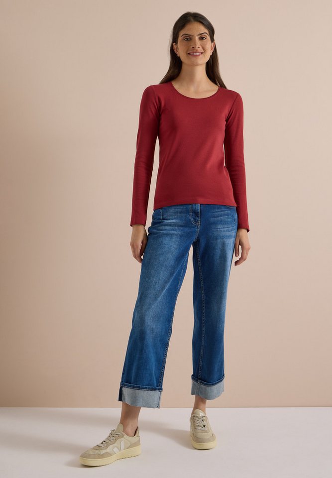 CECIL Langarmshirt aus reiner Baumwolle – Bild 3 von 5