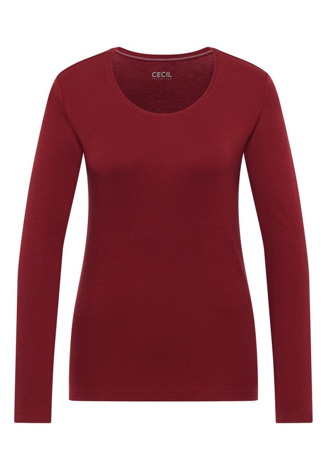 CECIL Langarmshirt aus reiner Baumwolle – Bild 4 von 5