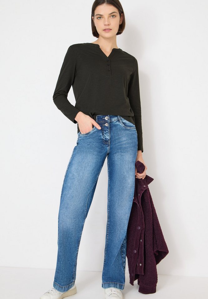 CECIL Langarmshirt aus reiner Baumwolle – Bild 2 von 5
