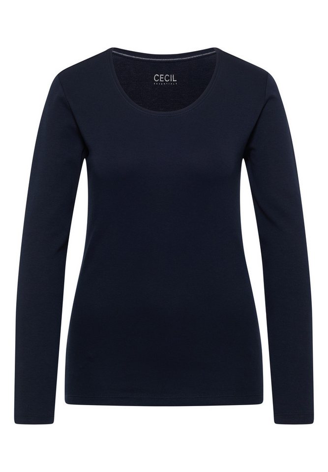 CECIL Langarmshirt aus reiner Baumwolle – Bild 4 von 5
