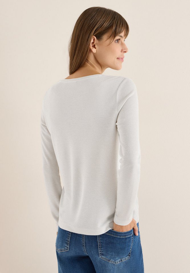 CECIL Langarmshirt im Glitzer-Look – Bild 3 von 5