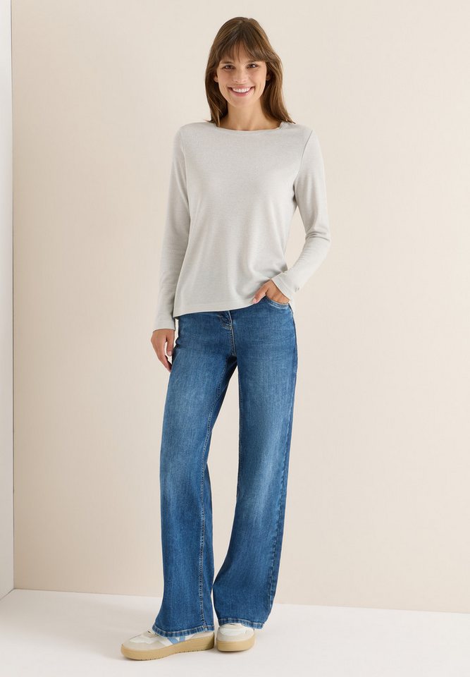 CECIL Langarmshirt im Glitzer-Look – Bild 4 von 5
