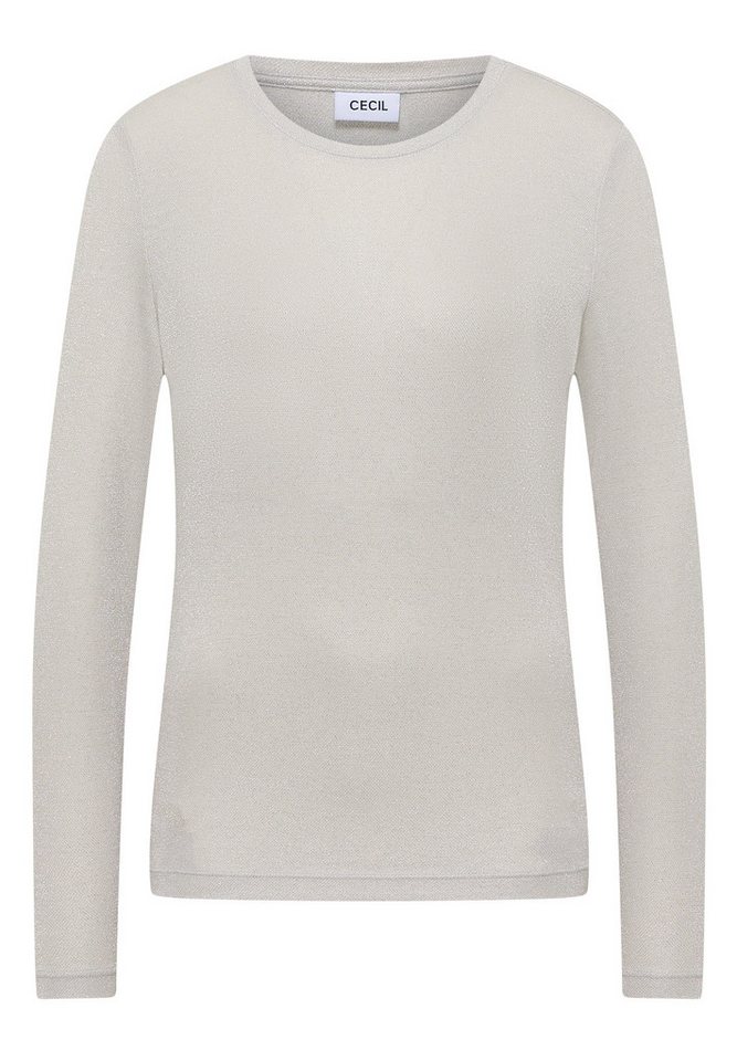 CECIL Langarmshirt im Glitzer-Look – Bild 5 von 5