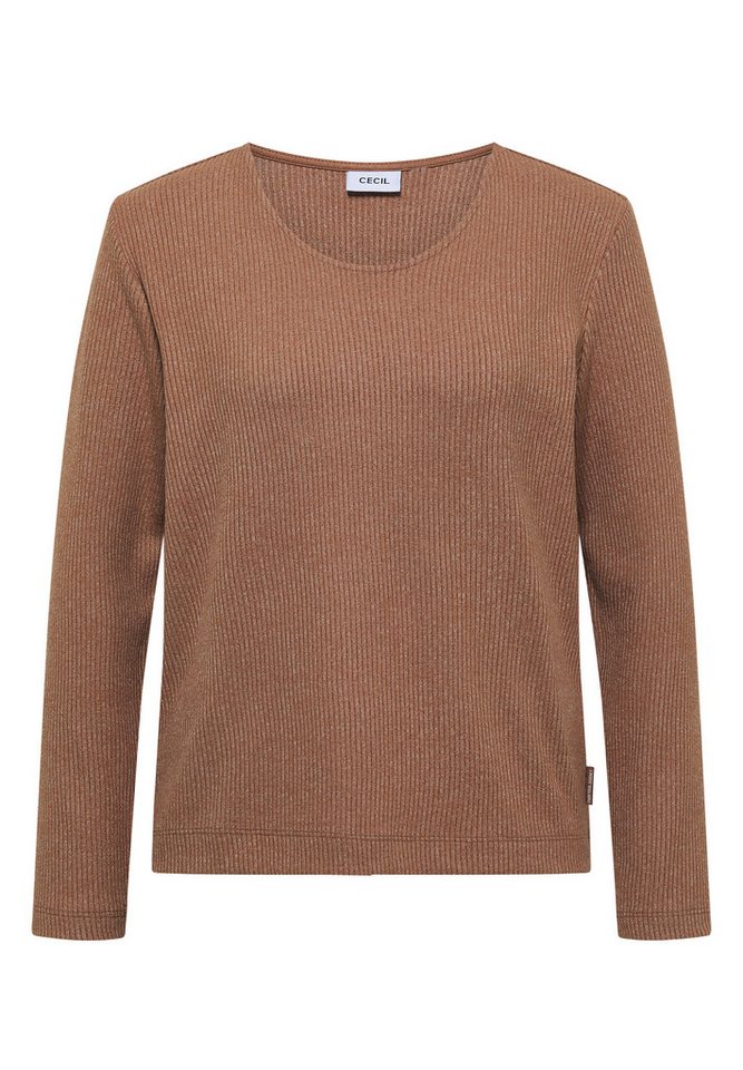 CECIL Langarmshirt in Unifarbe – Bild 4 von 5
