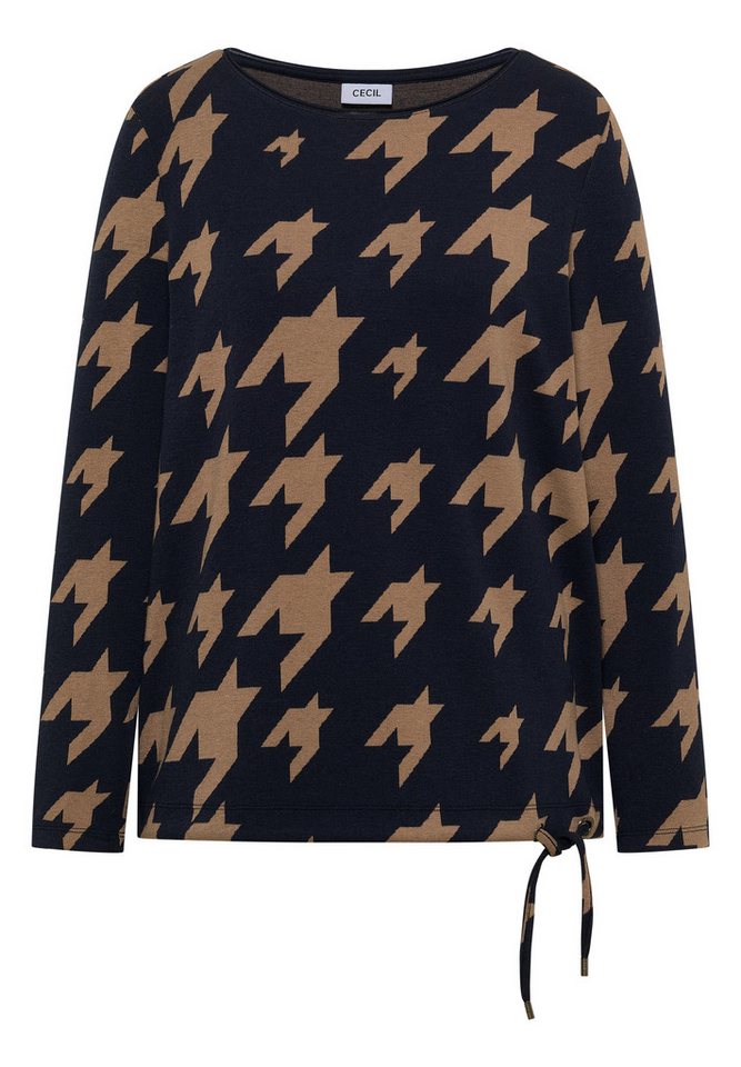 CECIL Langarmshirt mit Elastiksaum und Tunnelzug – Bild 4 von 5