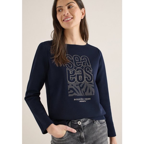 CECIL Langarmshirt modernes Front-Artwork mit Stickerei