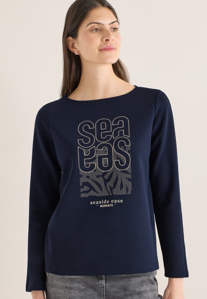 CECIL Langarmshirt modernes Front-Artwork mit Stickerei – Bild 2 von 5