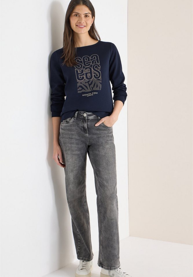 CECIL Langarmshirt modernes Front-Artwork mit Stickerei – Bild 5 von 5