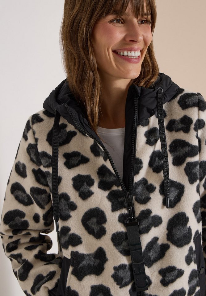 CECIL Plüschjacke Materialmix, Plüsch mit Wollanteil – Bild 3 von 5