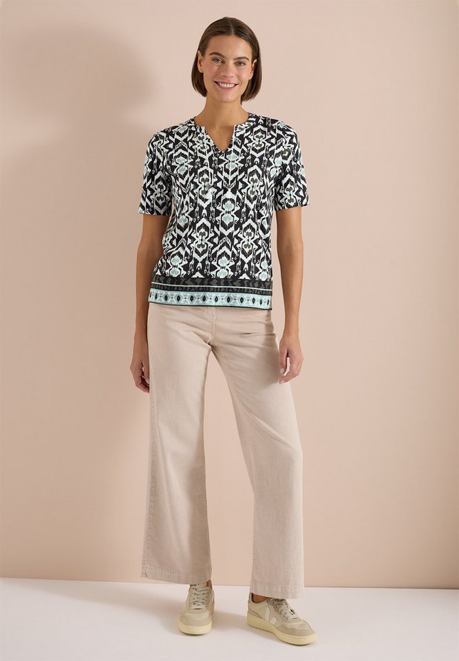 CECIL Print-Shirt mit geschlitztem Rundhalsausschnitt – Bild 3 von 5
