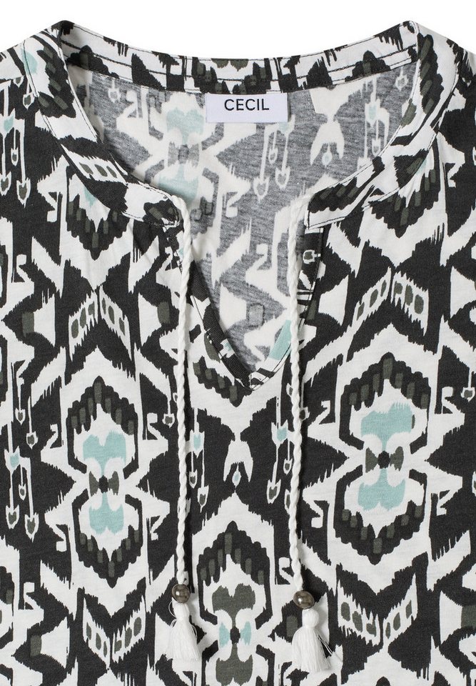 CECIL Print-Shirt mit geschlitztem Rundhalsausschnitt – Bild 5 von 5