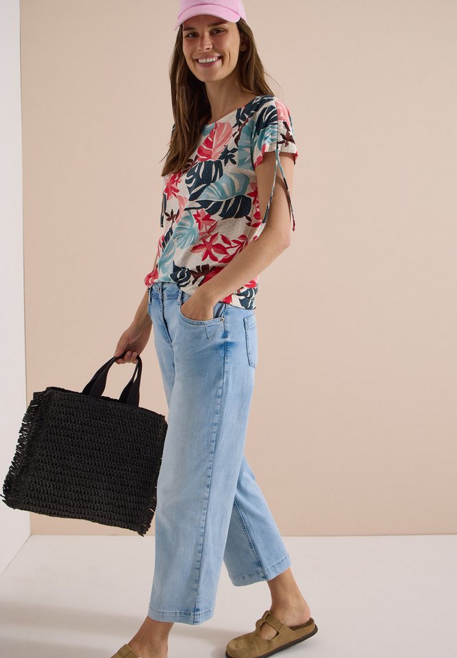 CECIL Print-Shirt Sommershirt, bedruckt, mit Modal, Rundhalsausschnitt – Bild 4 von 5