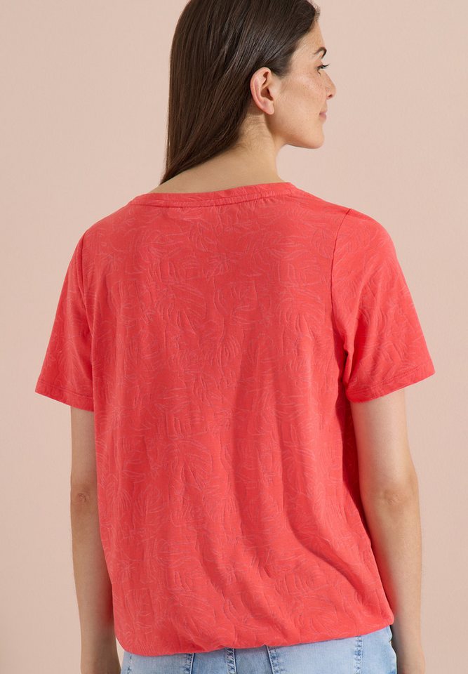 CECIL Print-Shirt Sommershirt, Elastikbund, Ausbrenner-Optik – Bild 2 von 5
