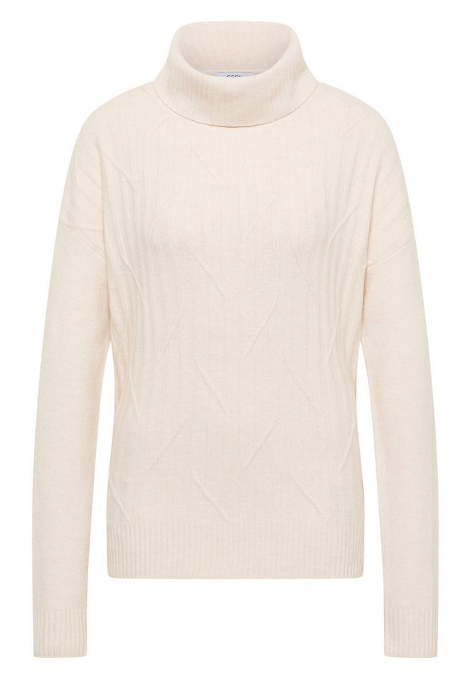 CECIL Rollkragenpullover mit Strick-Muster und Umlegekragen – Bild 5 von 5