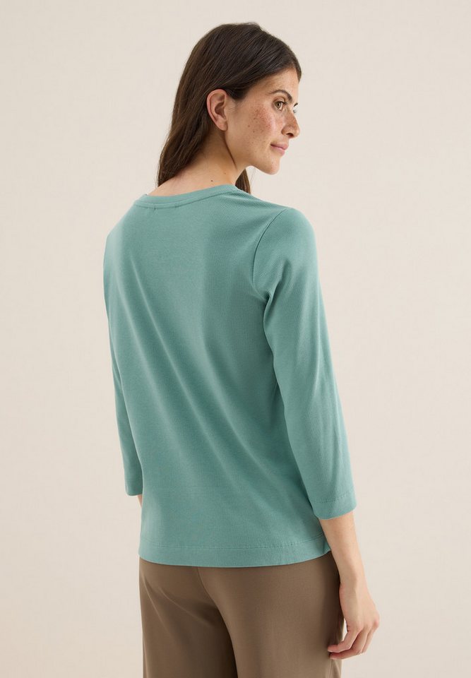 CECIL Rundhalsshirt aus Baumwolle mit Stretchante – Bild 3 von 5