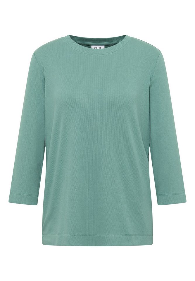 CECIL Rundhalsshirt aus Baumwolle mit Stretchante – Bild 5 von 5