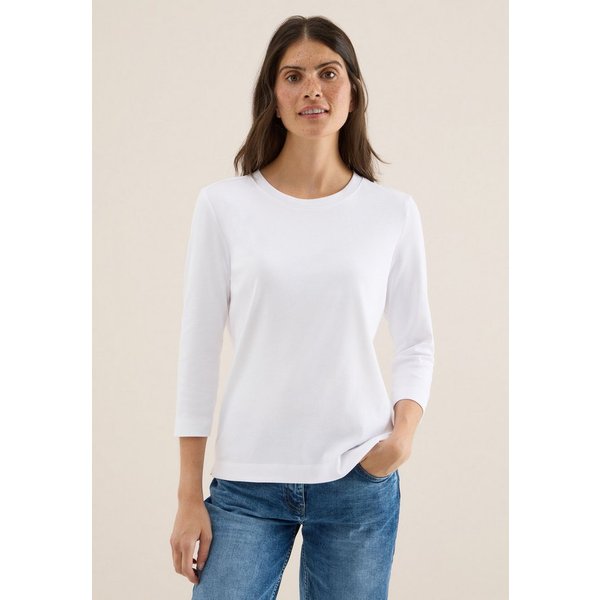 CECIL Rundhalsshirt aus Baumwolle mit Stretchante