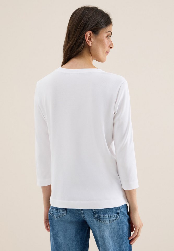 CECIL Rundhalsshirt aus Baumwolle mit Stretchante – Bild 3 von 5