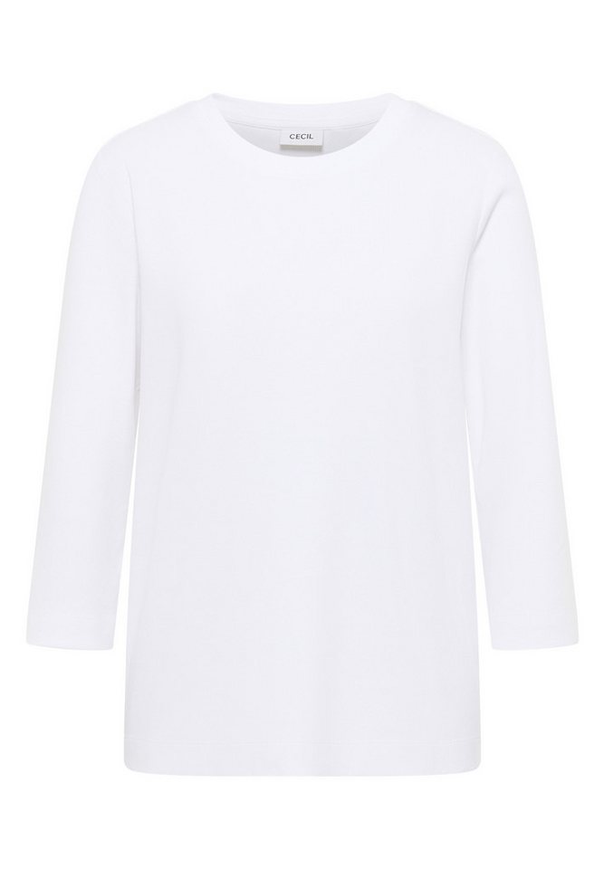 CECIL Rundhalsshirt aus Baumwolle mit Stretchante – Bild 5 von 5
