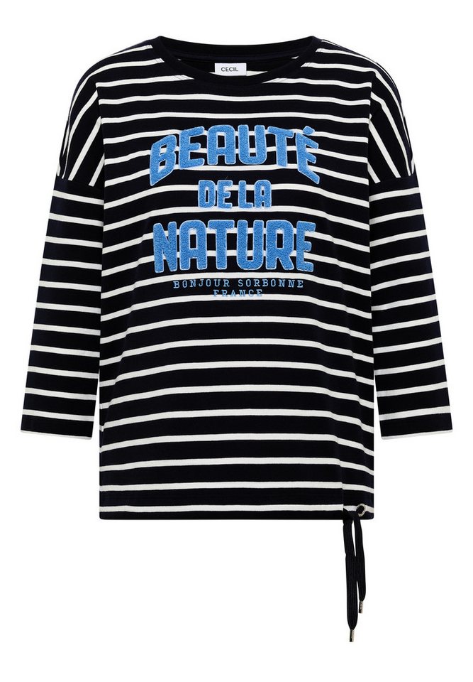 CECIL Rundhalsshirt mit Streifenmuster – Bild 4 von 5