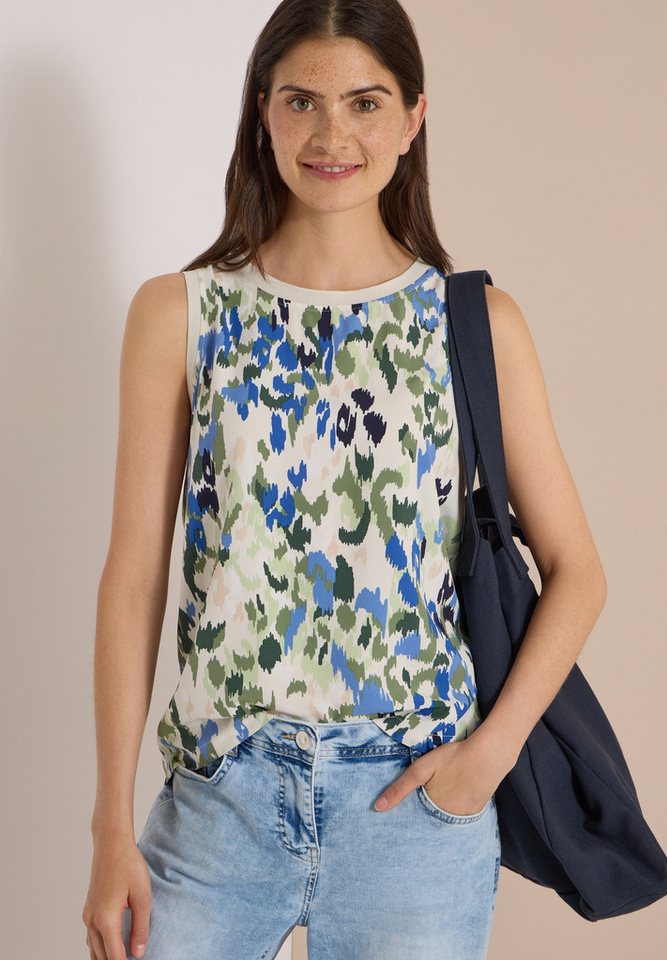 CECIL Schlupfbluse AOP Top, cashmere beige – Bild 3 von 5