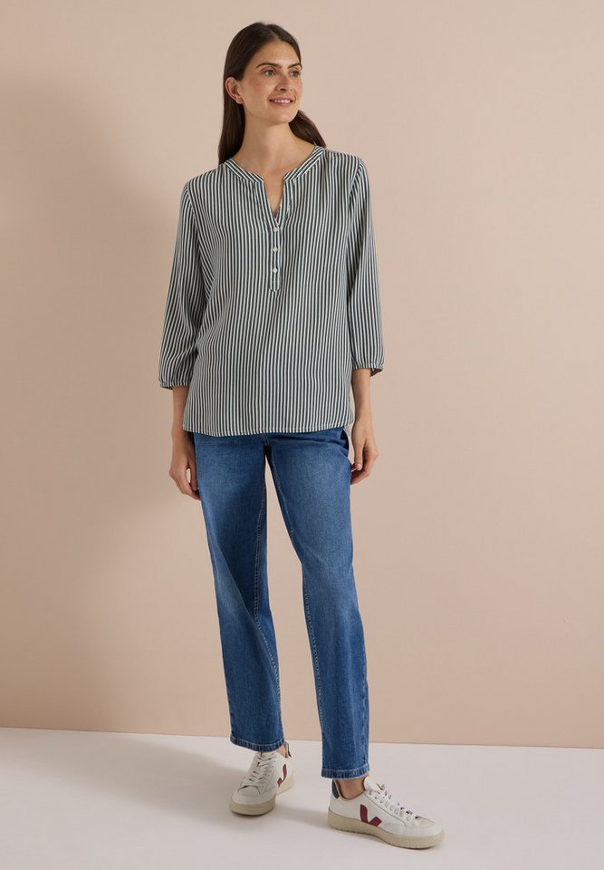 CECIL Shirtbluse mit geschlitztem Rundhalsausschnitt – Bild 3 von 5