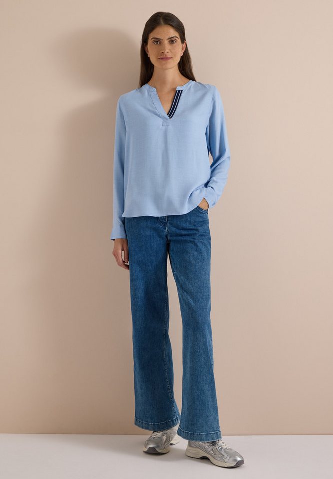CECIL Shirtbluse mit geschlitztem Rundhalsausschnitt – Bild 3 von 5
