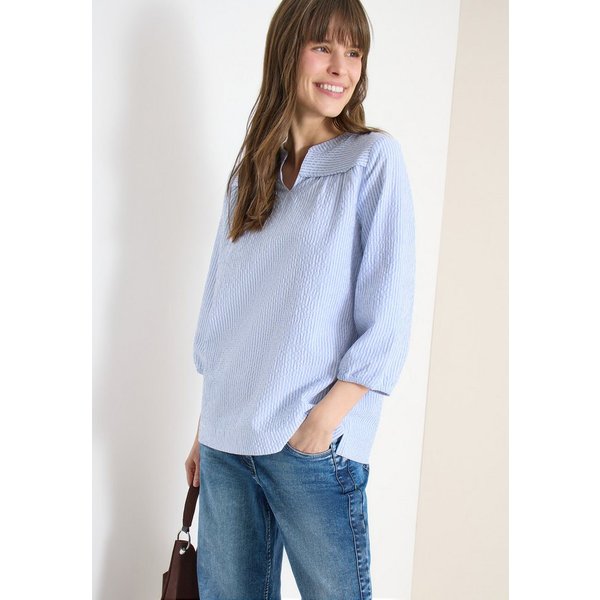 CECIL Shirtbluse mit gestreiftem Seersucker-Look