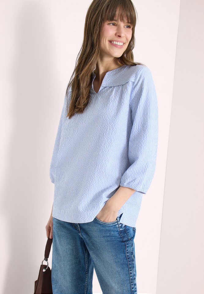 CECIL Shirtbluse mit gestreiftem Seersucker-Look – Bild 2 von 5