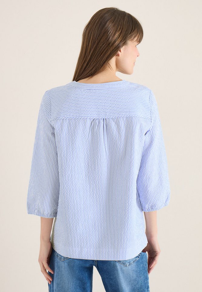 CECIL Shirtbluse mit gestreiftem Seersucker-Look – Bild 3 von 5
