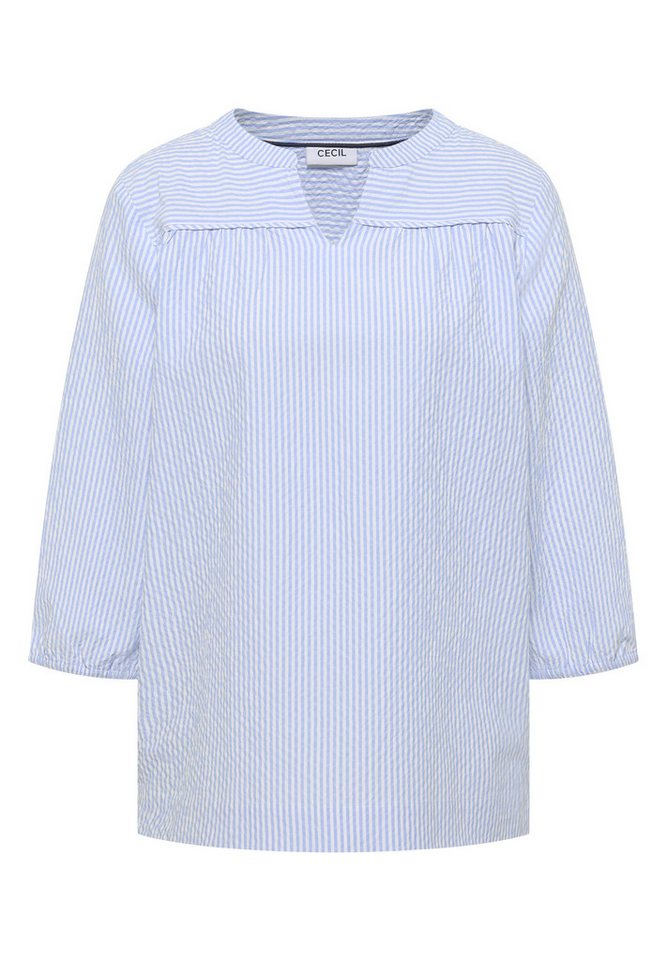 CECIL Shirtbluse mit gestreiftem Seersucker-Look – Bild 5 von 5