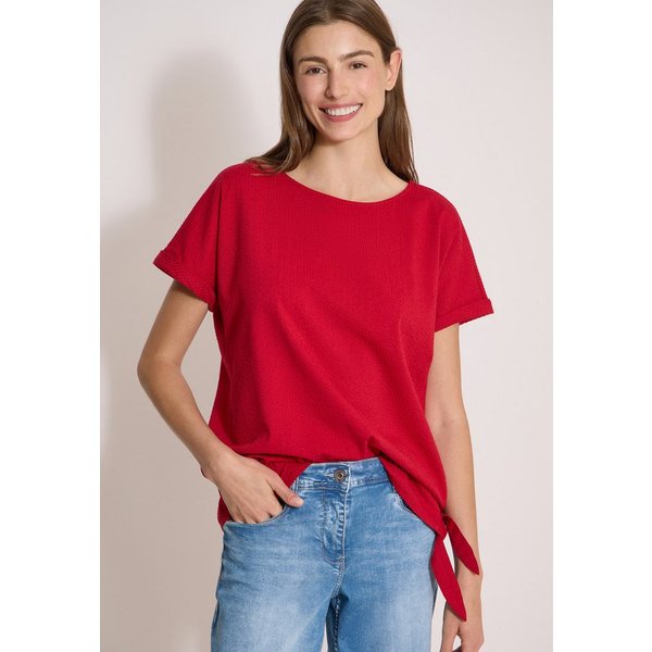 CECIL Shirtbluse mit Knotendetail am Saum