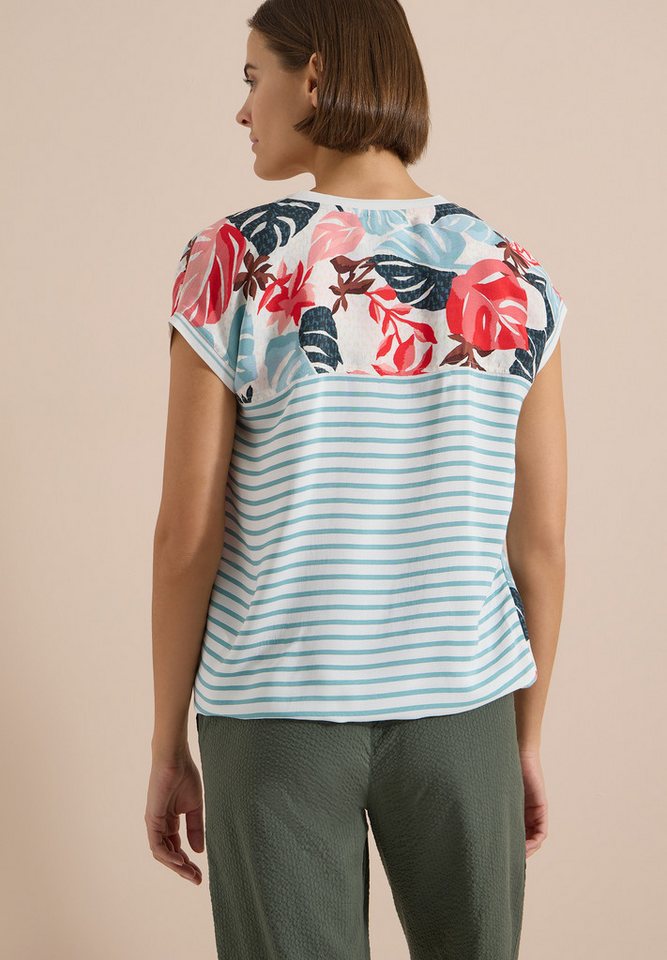 CECIL Shirtbluse Sommershirt mit Split Neck und Printmix – Bild 3 von 5
