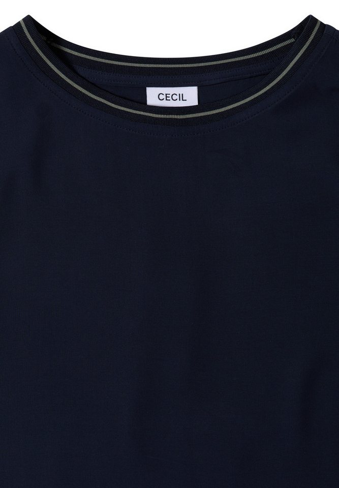 CECIL Shirtbluse Streifendetail am Ausschnitt, Viskosequalität – Bild 3 von 5