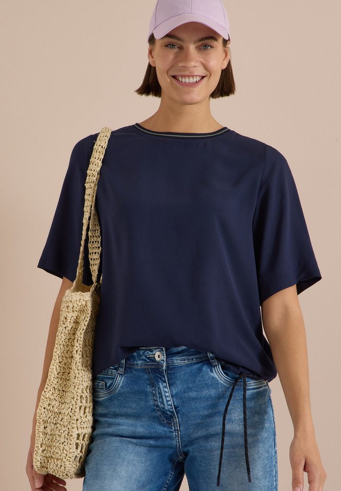 CECIL Shirtbluse Streifendetail am Ausschnitt, Viskosequalität – Bild 5 von 5