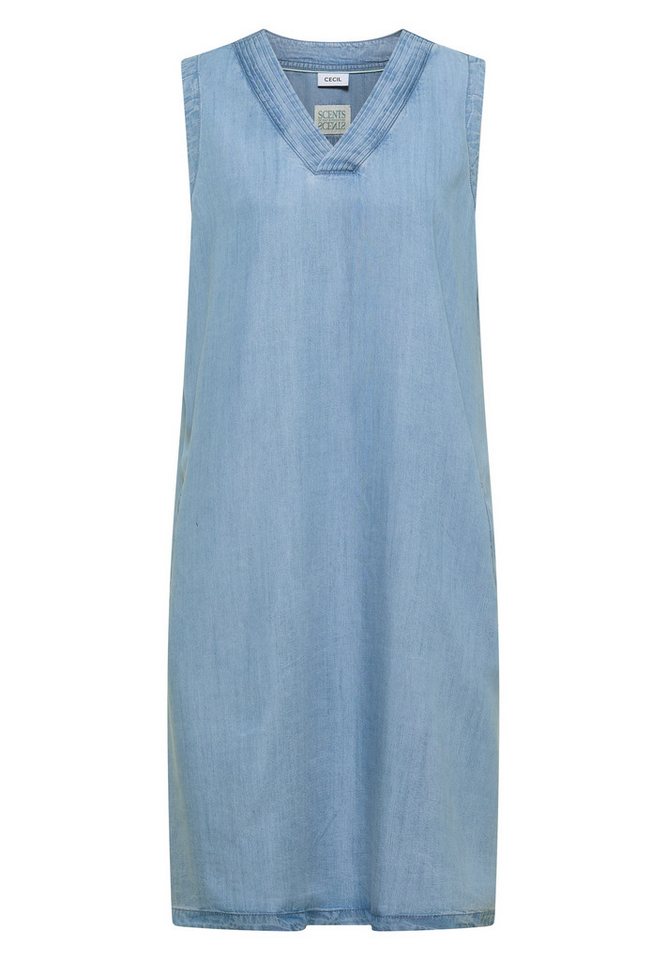 CECIL Sommerkleid mit V-Ausschnitt, knielang, hochwertige Lyocell-Qualität – Bild 5 von 5