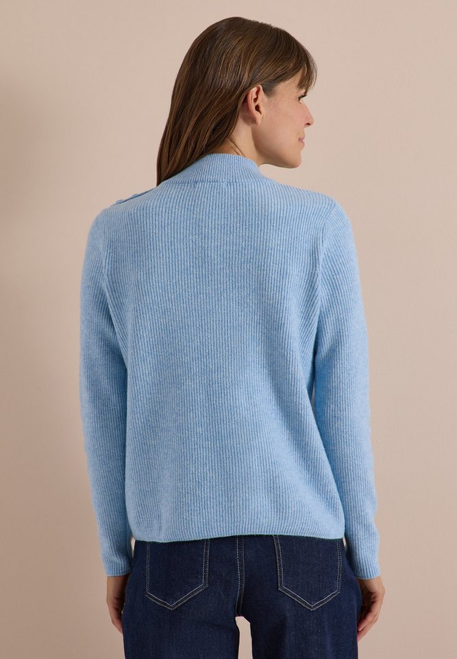 CECIL Stehkragenpullover aus softem Materialmix – Bild 2 von 5
