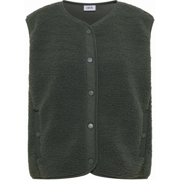 CECIL Steppweste Teddy-Weste mit Softshelldetails