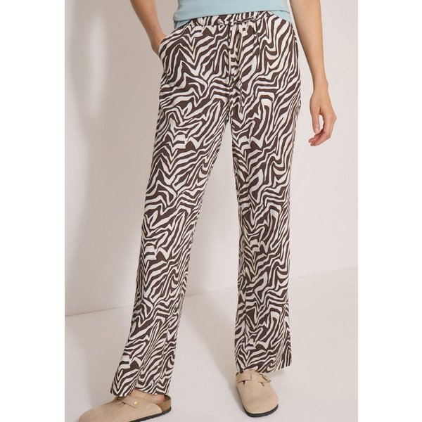 CECIL Stoffhose Sommerhose, abstrahierter Zebraprint, Elastikbund