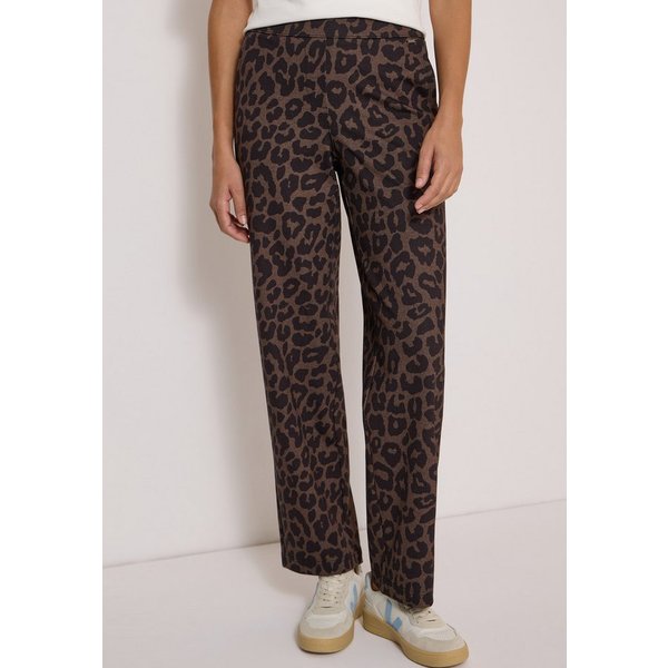 CECIL Stoffhose Style NEELE mit Leo-Muster und elastischem Bund - Loose Fit