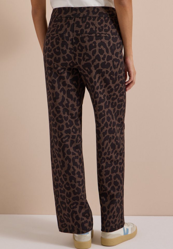 CECIL Stoffhose Style NEELE mit Leo-Muster und elastischem Bund - Loose Fit – Bild 2 von 5