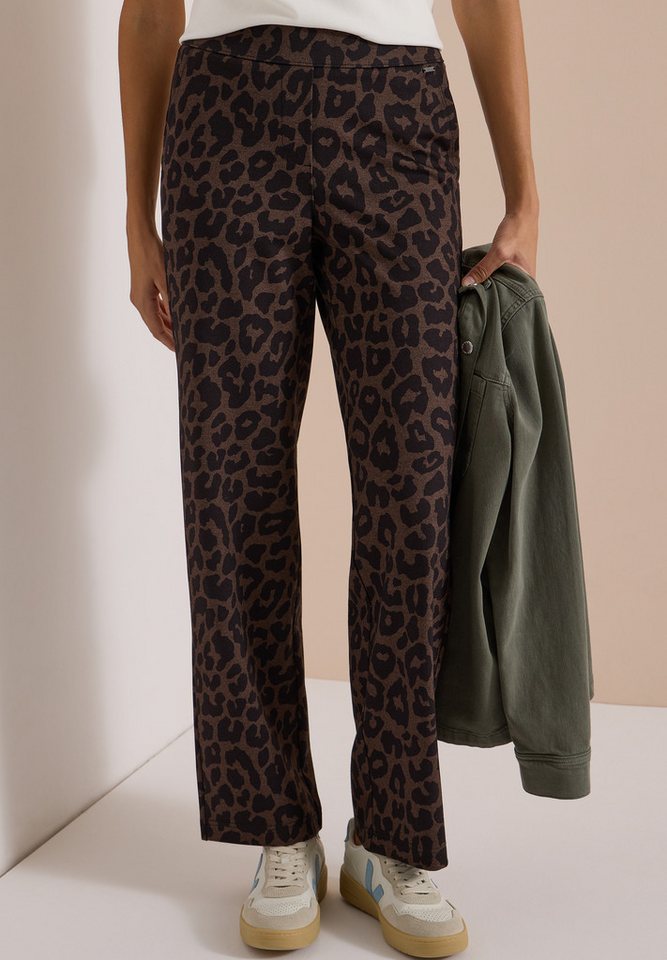CECIL Stoffhose Style NEELE mit Leo-Muster und elastischem Bund - Loose Fit – Bild 3 von 5